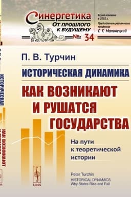 Обложка: Историческая динамика: КАК ВОЗНИКАЮТ И РУШАТСЯ ГОСУДАРСТВА. На пути к теоретической истории. Пер. с англ.