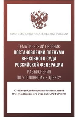 Buchcover: Tematičeskij sbornik Postanovlenij Plenuma Verchovnogo Suda Rossijskoj Federacii. Raz′′jasnenija po Ugolovnomu kodeksu