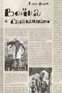 Обложка: Война с саламандрами