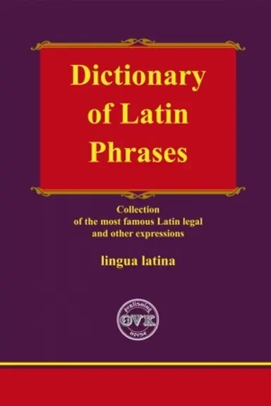 Buchcover: Dictionary of latin Phrases, anhl mova