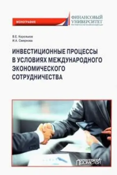Cover: Investicionnye processy v usloviyach mezhdunarodnogo ekonomicheskogo sotrudnichestva: Monografiya