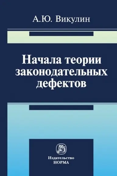 Buchcover: NAČALA TEORII ZAKONODATEL′NYCH DEFEKTOV