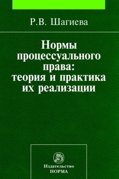 Cover: NORMY PROCESSUAL′NOGO PRAVA: TEORIYA I PRAKTIKA ICH REALIZACII