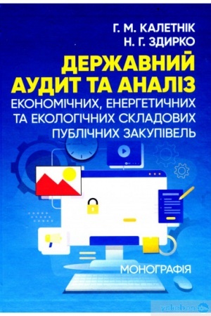 Обложка: Державний аудит та аналіз економічних, енергетичних та екологічних складових публічних закупівель