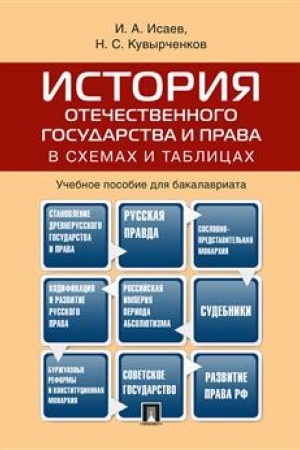Cover: Istoriya otechestvennogo gosudarstva i prava v schemach i tablicach.Uch.pos.-M.:Prospekt,2023. /=242683/