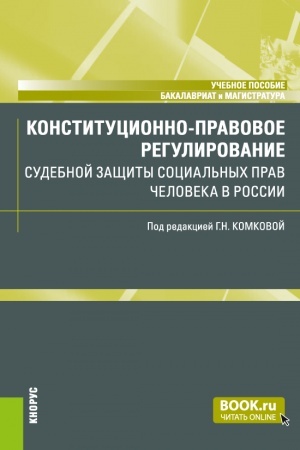 Обложка: Конституционно-правовое регулирование судебной защиты социальных прав человека в России. (Бакалавриат, Магистратура). Учебное пособие.