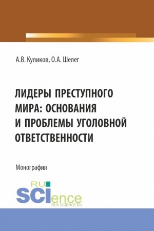 Обложка: Лидеры преступного мира: основания и проблемы уголовной ответственности. (Бакалавриат, Магистратура). Монография.