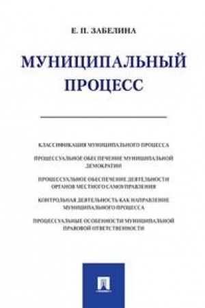 Cover: Municipal′nyj process. Monografiya.