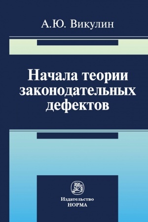 Buchcover: NAČALA TEORII ZAKONODATEL′NYCH DEFEKTOV