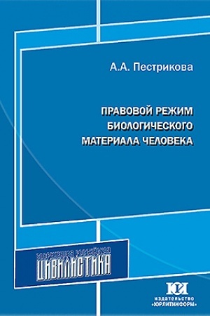 Cover: Pravovoj rezhim biologicheskogo materiala cheloveka.
