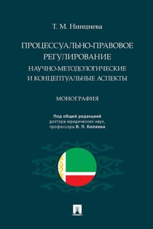 Cover: Processual′no-pravovoe regulirovanie. Nauchno-metodologicheskie i konceptual′nye aspekty. Monografiya
