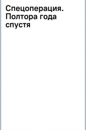 Обложка: Спецоперация. Полтора года спустя