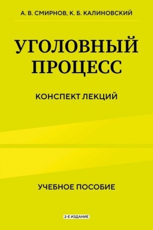 Cover: Ugolovnyj process. Konspekt lekcij 2-e izdanie
