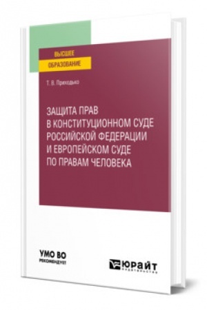 Cover: ZASHHITA PRAV V KONSTITUCIONNOM SUDE ROSSIJSKOJ FEDERACII I EVROPEJSKOM SUDE PO PRAVAM CHELOVEKA. Uchebnoe posobie dlya vuzov